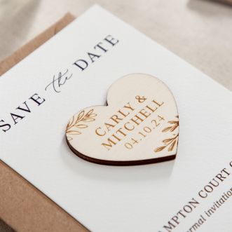 Meadow Save the Date with Heart Magnet