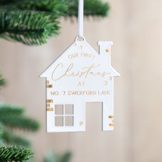 New Home Personalised Metal Christmas Decoration