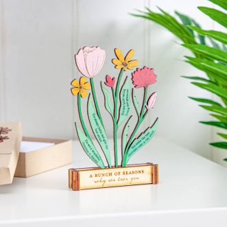 'A Bunch of Reasons' Mini Wooden Planter
