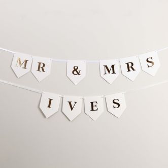 Personalised Foiled Wedding Bunting