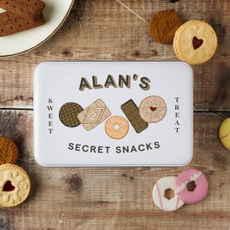 Personalised Secret Snacks Storage tin