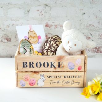 Special Delivery Easter Bunny Wooden Crate (Contents not included)