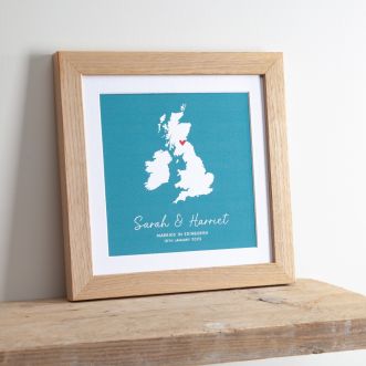 Square Special Location UK Map Print