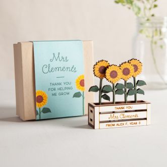 Thank You Teacher Mini Sunflower Planter Gift