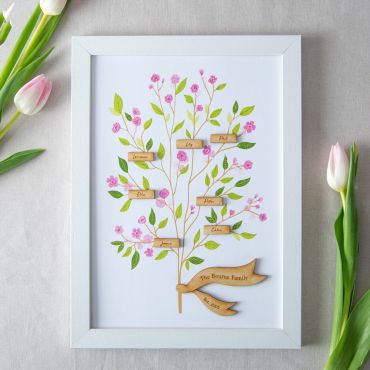 Cherry Blossom Family Tree Print