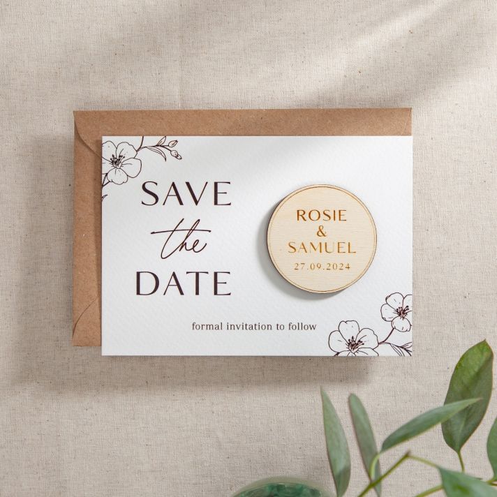 Blossom Save the Date with Magnet