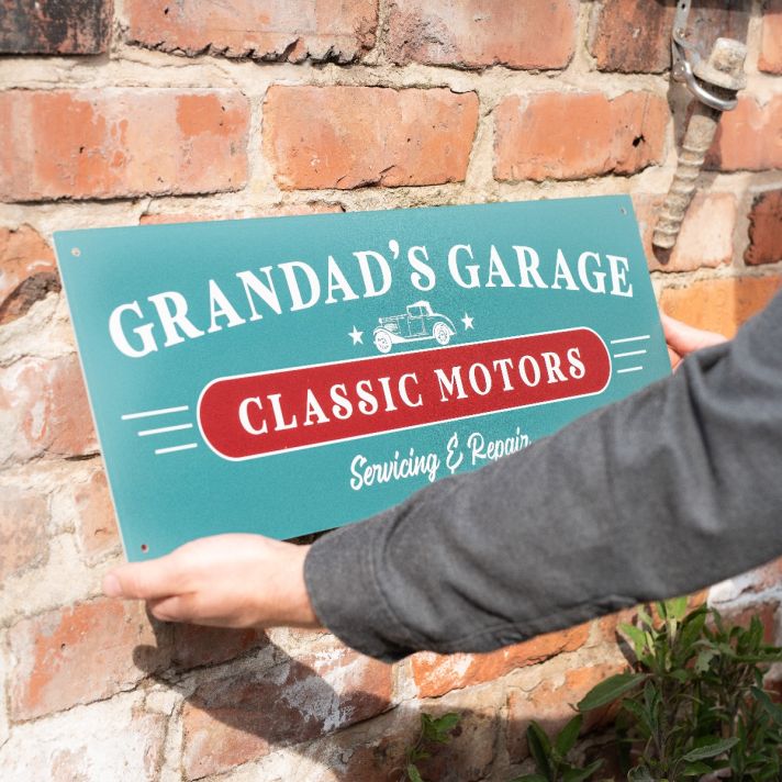 Classic Motors Metal Garage Sign